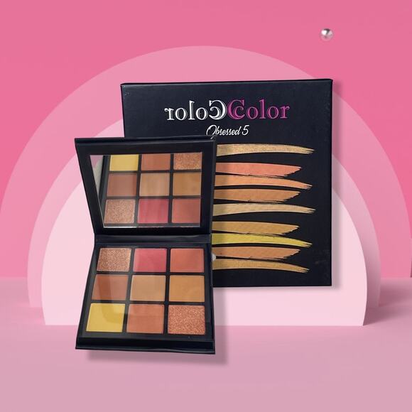 OBSESSED 5 Eyeshadow Palette Multi Color Brown Pink - Picture 1 of 4